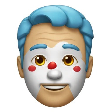 Un humano con cara de payaso sticker