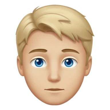 Caucasian boy with dirty blonde hair with blue eyes sticker