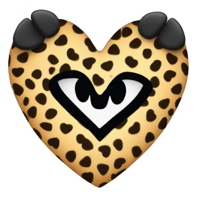 A heart with panter print sticker