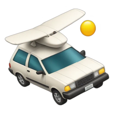 Flying car emoji sticker