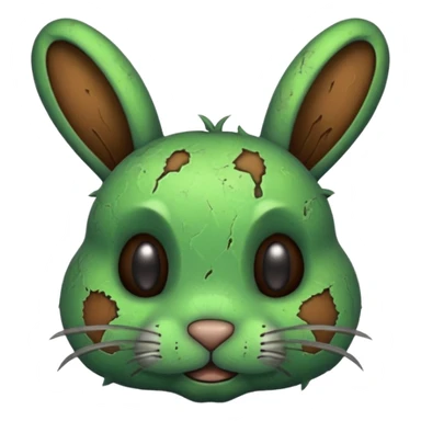 Green Bunny Rotten sticker