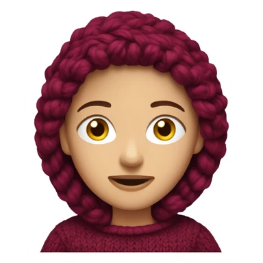 Burgundy knitted sweater sticker