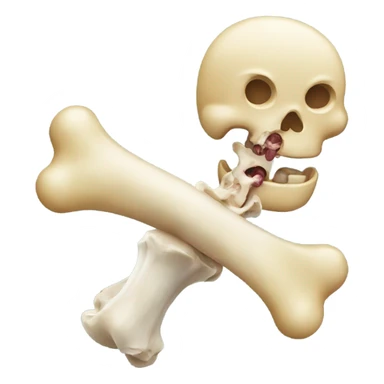 An emoji eating a bone sticker