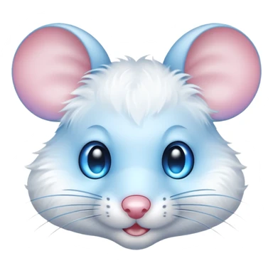 A mouse face with blue light behind it  sticker
