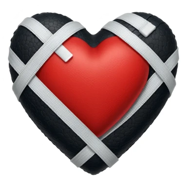Black heart with bandage sticker
