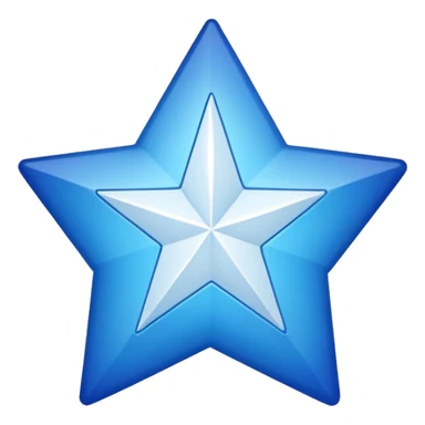 11 corner blue star with white tick on it sticker
