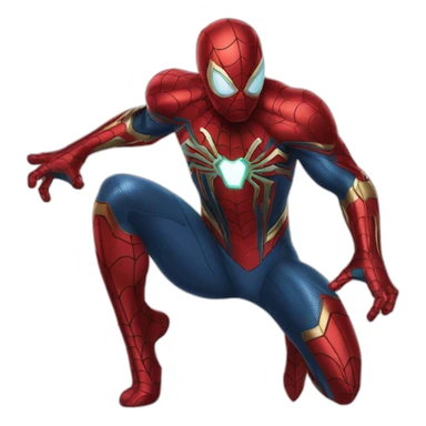 spider man iron man fusionné sticker