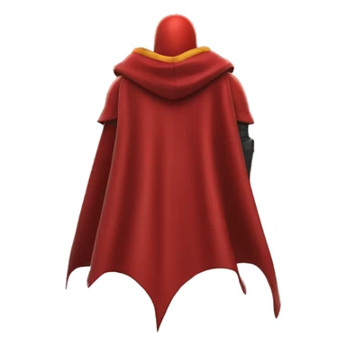 red hero cape back view sticker