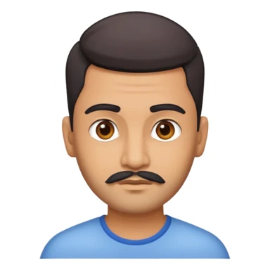 Indian man age 30s fade hair cut no mustache sticker