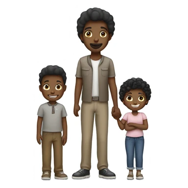 black family (mom, dad, boy, girl) sticker