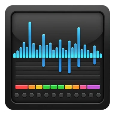 full black audio spectrum, the spectrum is black sticker