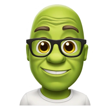 Shrek whit glasses sticker