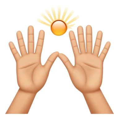 palms clapping another's hand
 sticker