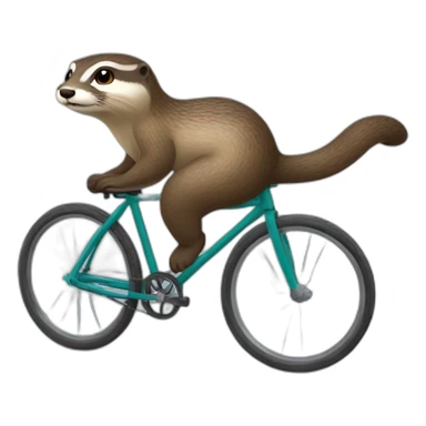 Loutre qui fais du vélo sticker