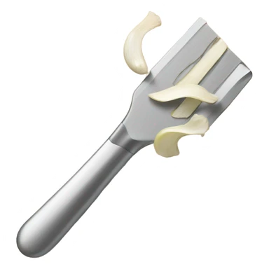 Razor blade cutting garlic  sticker