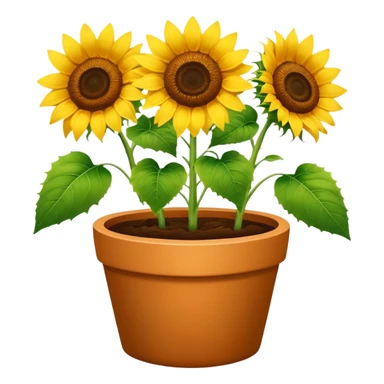 sunflowers pot sticker