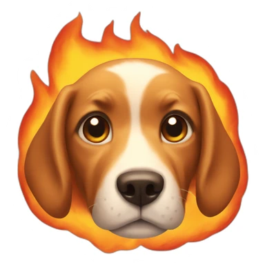 dog-in-fire sticker