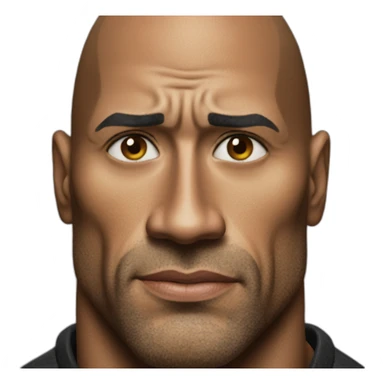 The rock raising his eyebrow sticker