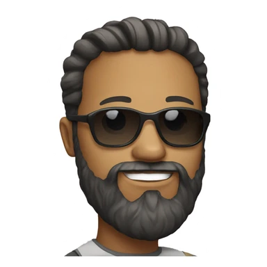 bearded guy in sunglasses portrait sticker