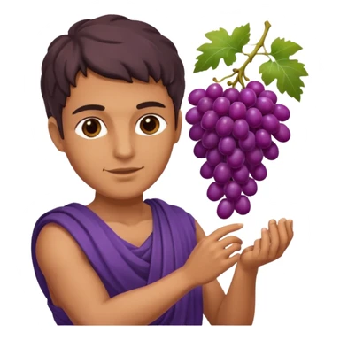 ancient greek with grape sticker