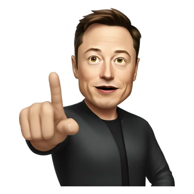 Elon musk pointing with index finger sticker