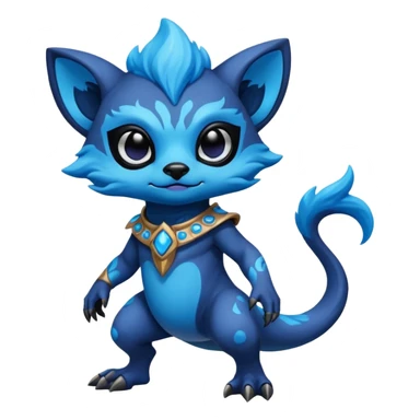 Epic Edgy Cute Colorful Vibrant Dark Nebula Modern Vernid-Protogen-creature-animal, full body sticker