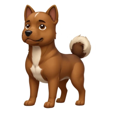 dog with muscle sticker