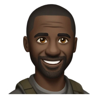 Young Idris Elba laugh sticker