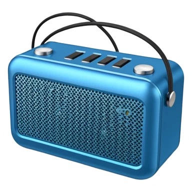 Portable Music Amplifier blue sticker