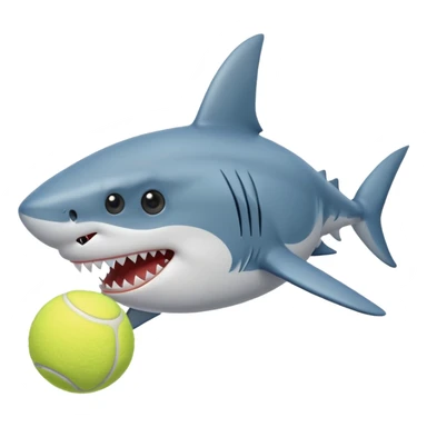 Shark with tennis sticker