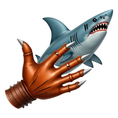 Freddy Krueger shark finger glove sticker