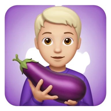 Gene with an eggplant sticker