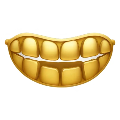 gold grillz on a cool face emoji sticker
