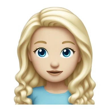 light pink magic blonde girl white skin blue eyes  sticker