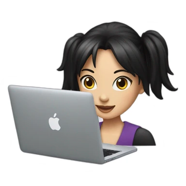 nico-robin-with-a-macbook sticker