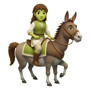 Shrek riding donkey sticker