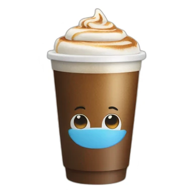 coffee with ice cubs sticker