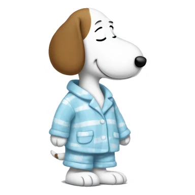 Snoopy in pajamas  sticker