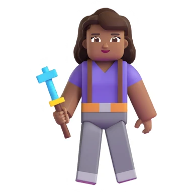 Nicole Byer as a Minecraft character sticker