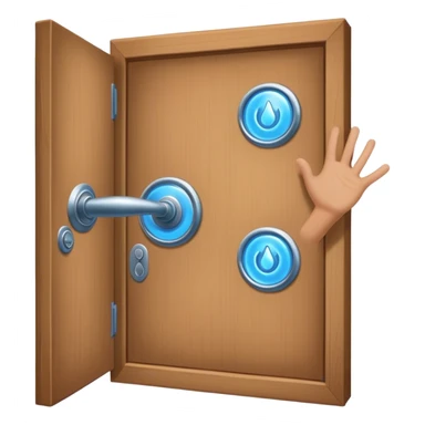 A closed door with a hand knocking on it. Because success isn’t about waiting—it’s about knocking until someone answers.blue power magic on knocking sticker