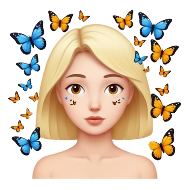 falling in love surrounded by butterflies  sticker