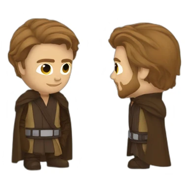 Anakin coupe obi wan en deux sticker