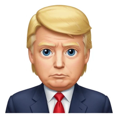 Donald trump with a sigma face sticker