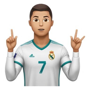 Ronaldo doing his famous "Siu" celebration pose sticker
