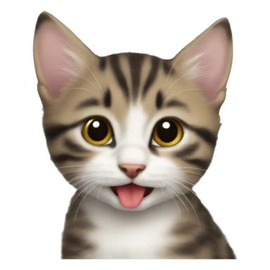 Kitten lick sticker