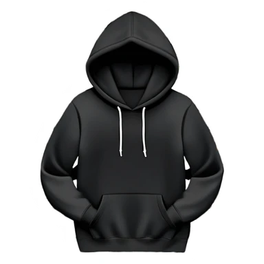 The BLACK Hoodie features a black base with distinctive white and black  open flower spots with empty space in the middle, These hollow ring-like patterns are scattered across. BLACK AND WHITE FLOWERS SPACED OUT FLOWERS, AND ONLY A FEW FLOWERS AND NO DOTS, NO VINES, NO LEAVES sticker