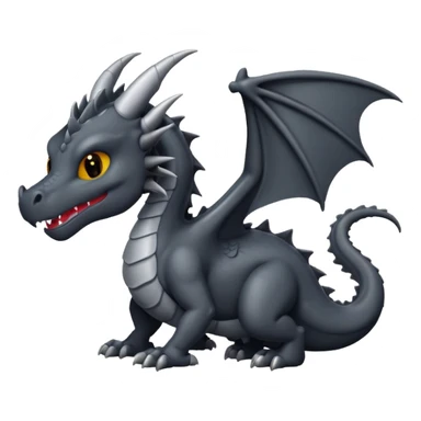a minimalistic simple dark gray dragon sticker