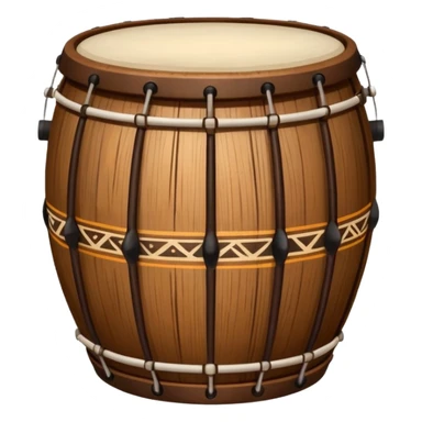 tribal drum with decorative patterns emoji sticker
