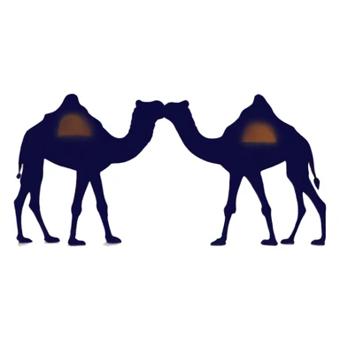 Egyptian kissing camel sticker