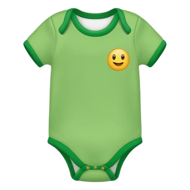 
Plain green baby’s onesie shirt sticker